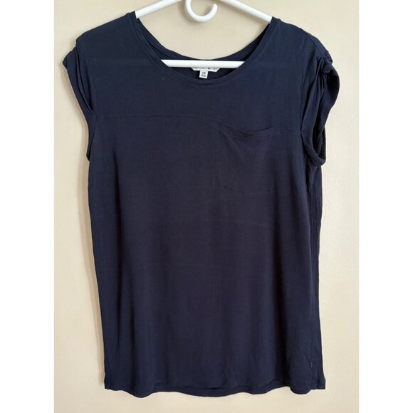 cAbi Classic Navy Blue Casual Pocket Staple T-Shirt Size XS - Picture 3 of 12